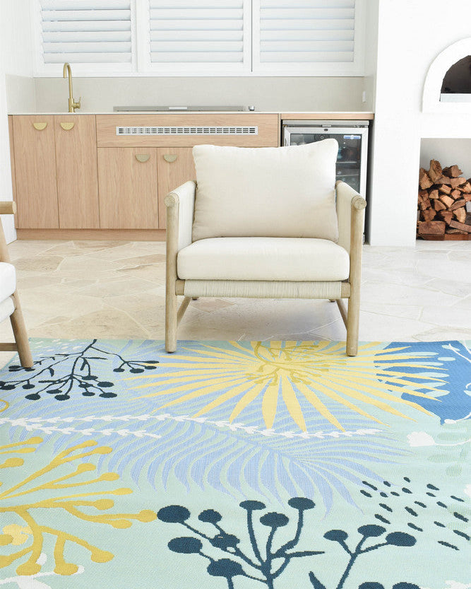 Paradise Deep Blue - Blue indoor/outdoor rug from Vogue Rugs Australia
