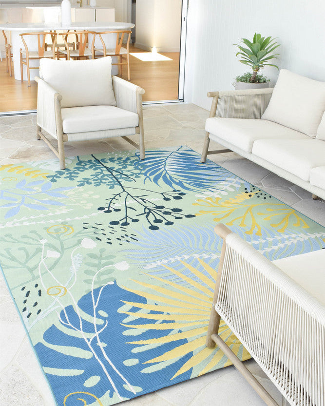 Paradise Deep Blue - Blue indoor/outdoor rug from Vogue Rugs Australia