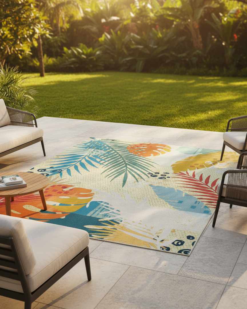 Paradise Sunset - Multi Colour indoor/outdoor rug from Vogue Rugs Australia