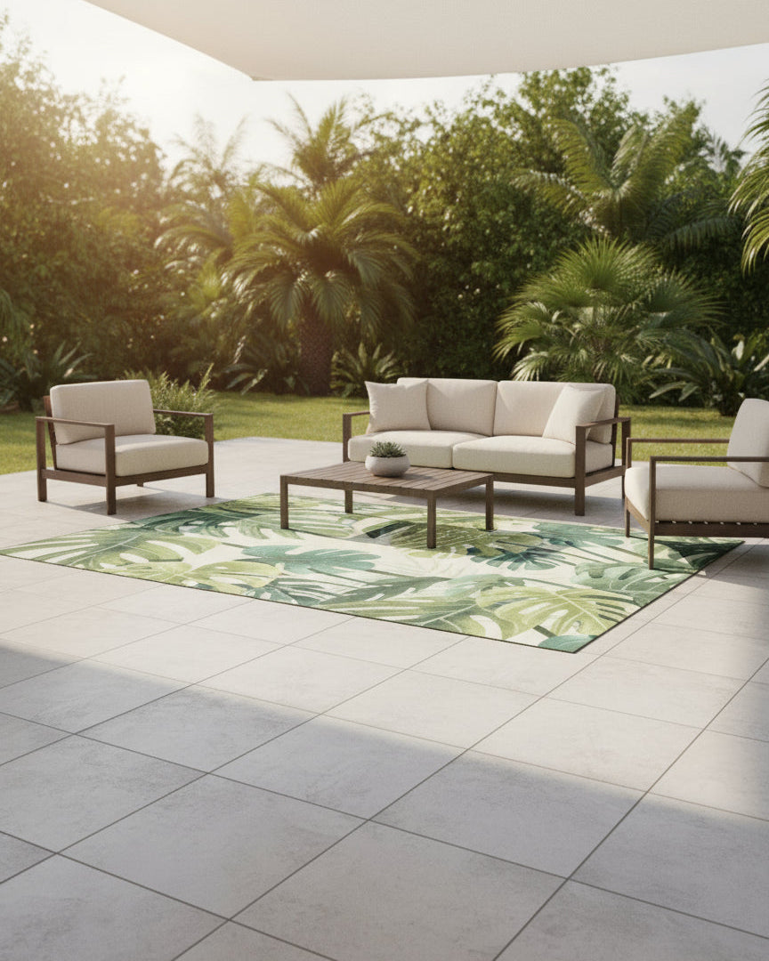 Paradise Tropics - Cream indoor/outdoor rug from Vogue Rugs Australia