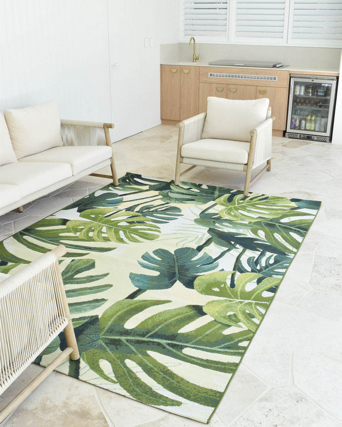 Paradise Tropics - Cream indoor/outdoor rug from Vogue Rugs Australia