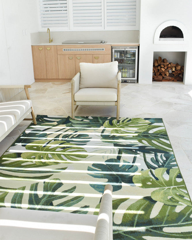 Paradise Tropics - Cream indoor/outdoor rug from Vogue Rugs Australia