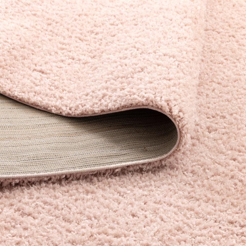 Lune Shaggy Blush Pink Rug.