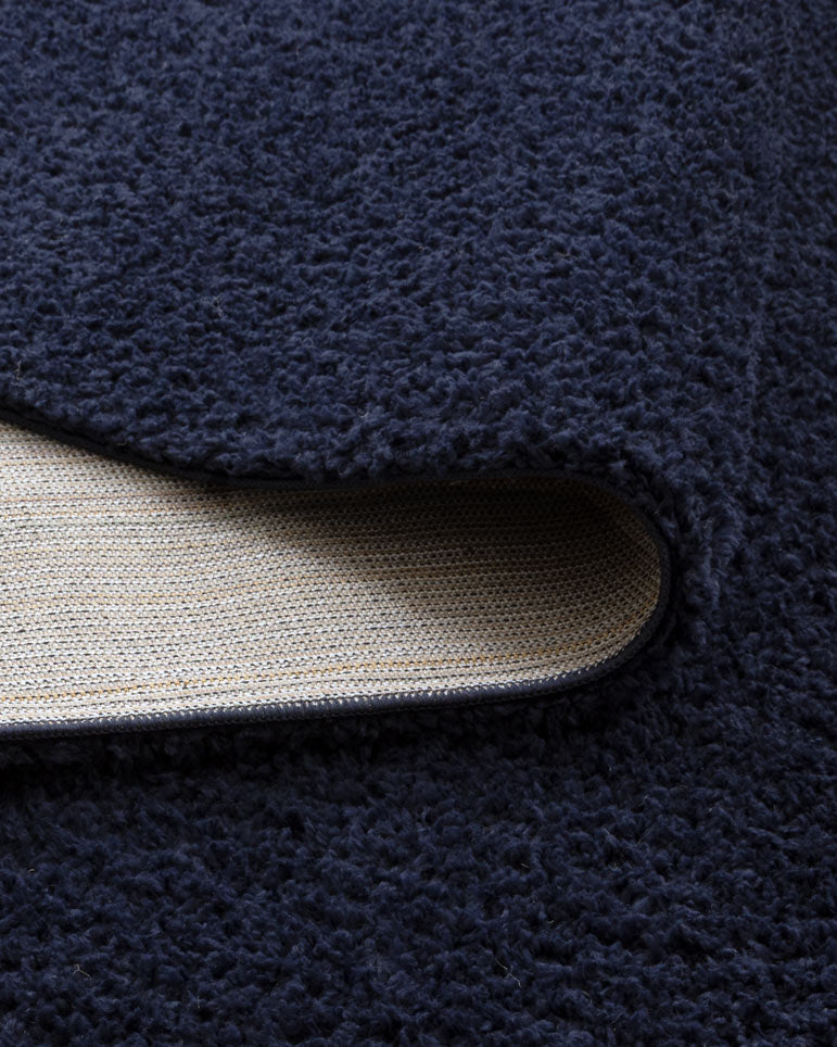 Lune Shaggy Navy Rug.