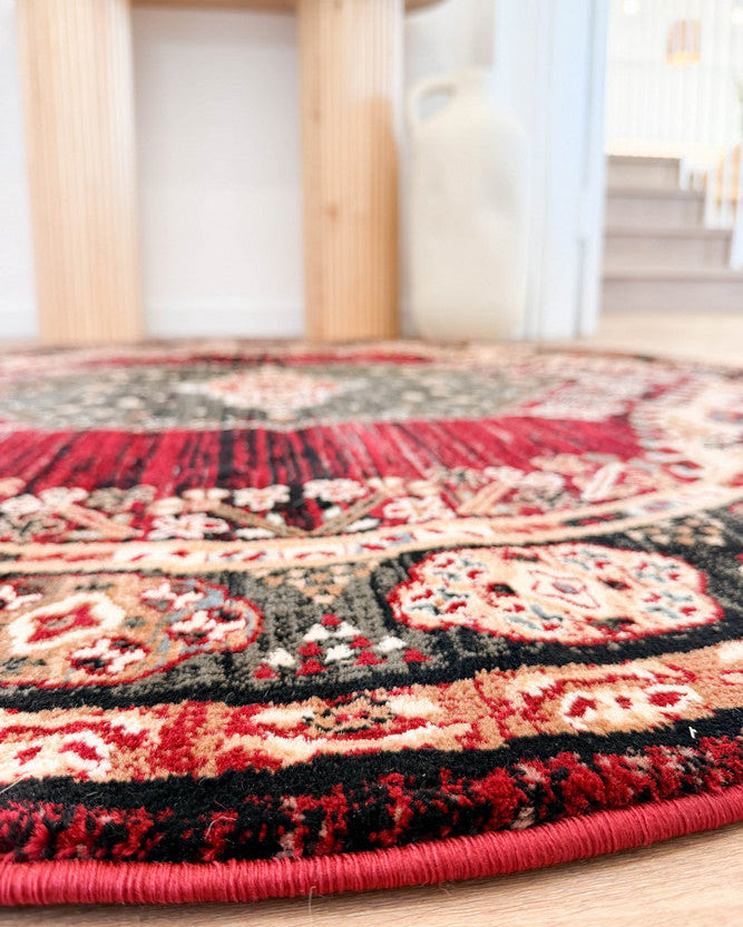 Riviera 45 Red - Red traditional rug from Vogue Rugs Australia
