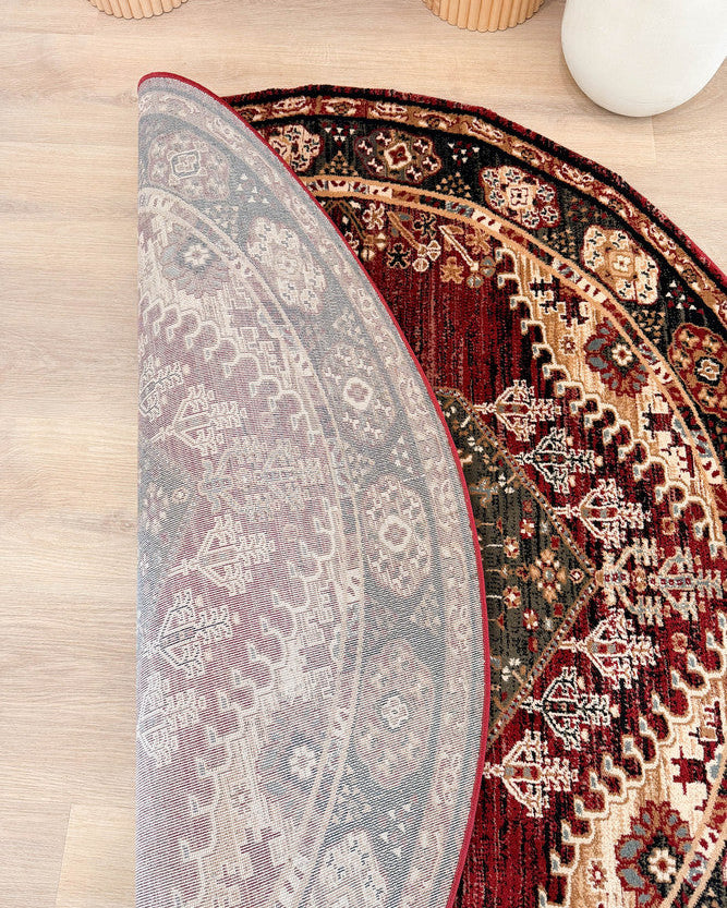 Riviera 45 Red - Red traditional rug from Vogue Rugs Australia