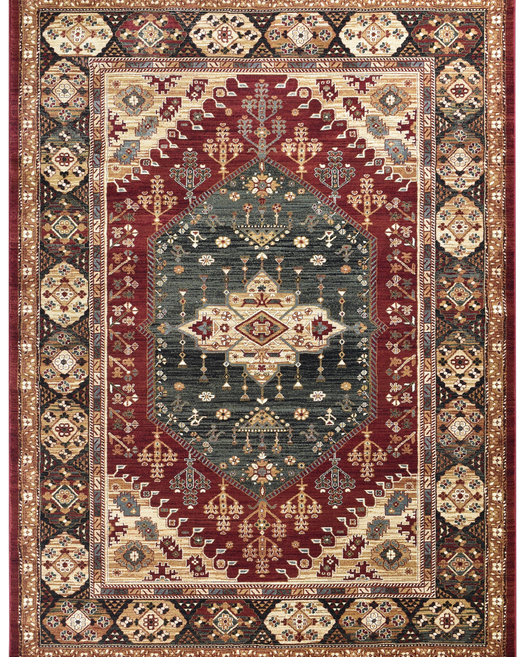 Riviera 45 Red - Red traditional rug from Vogue Rugs Australia