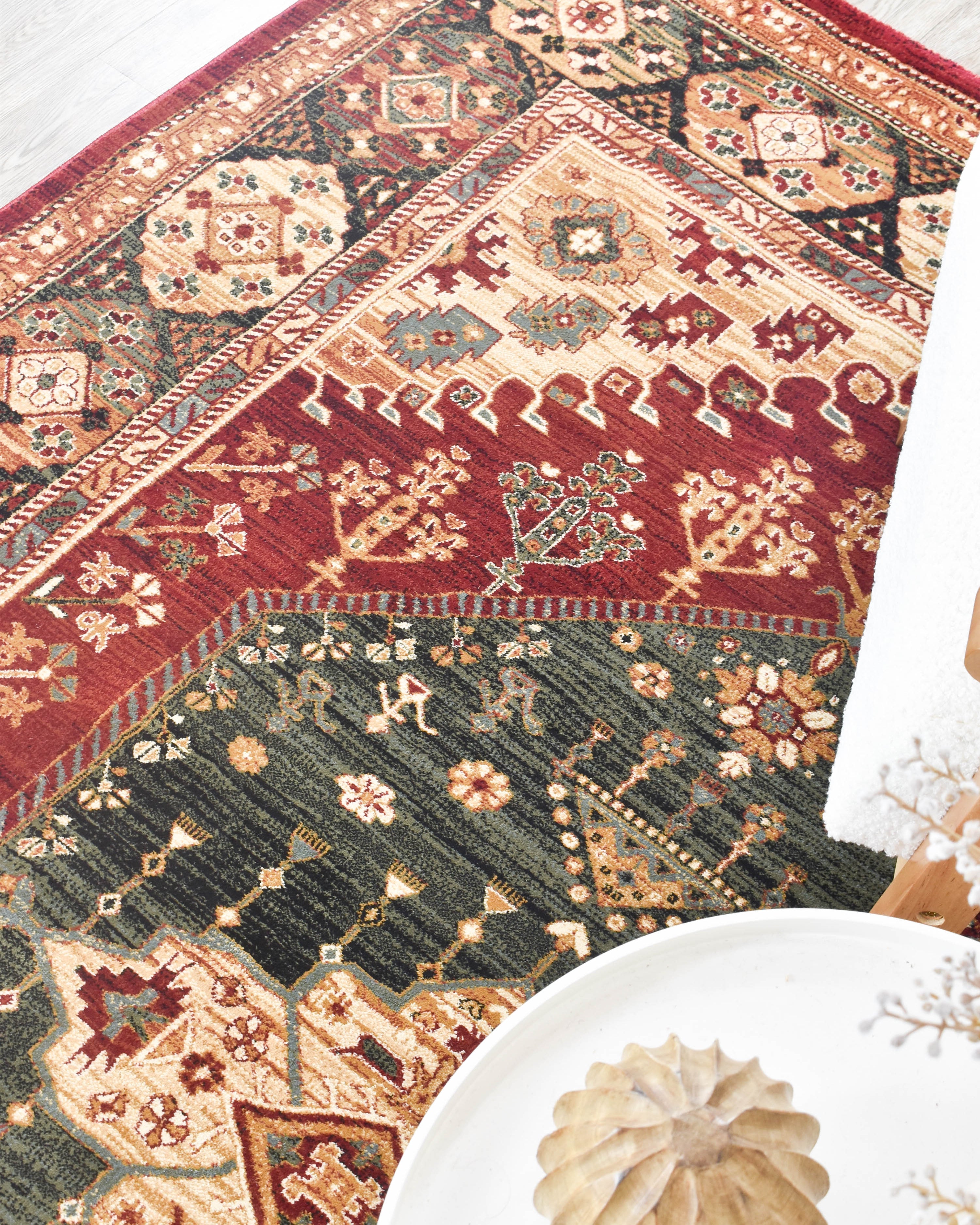 Riviera 45 Red - Red traditional rug from Vogue Rugs Australia