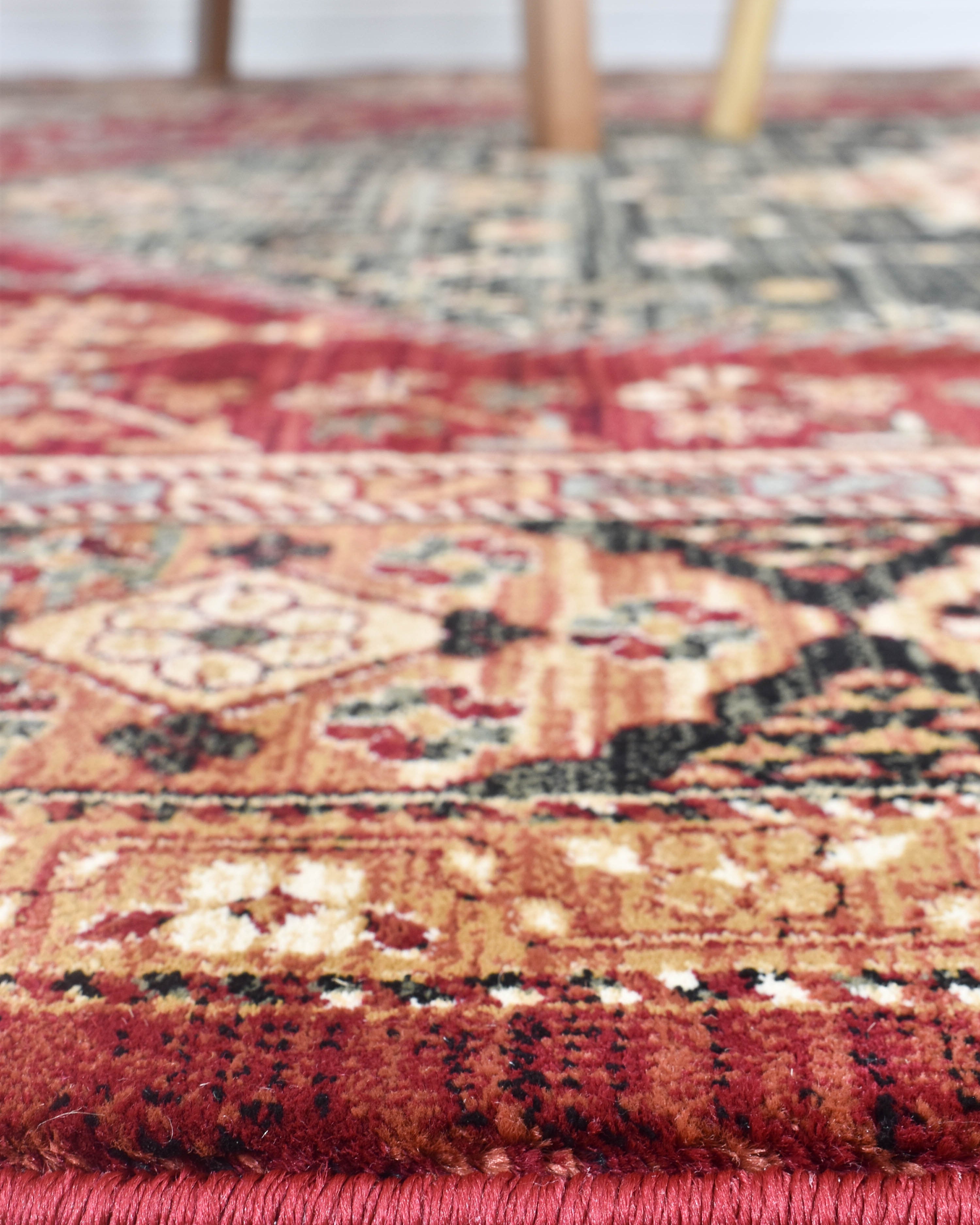 Riviera 45 Red - Red traditional rug from Vogue Rugs Australia