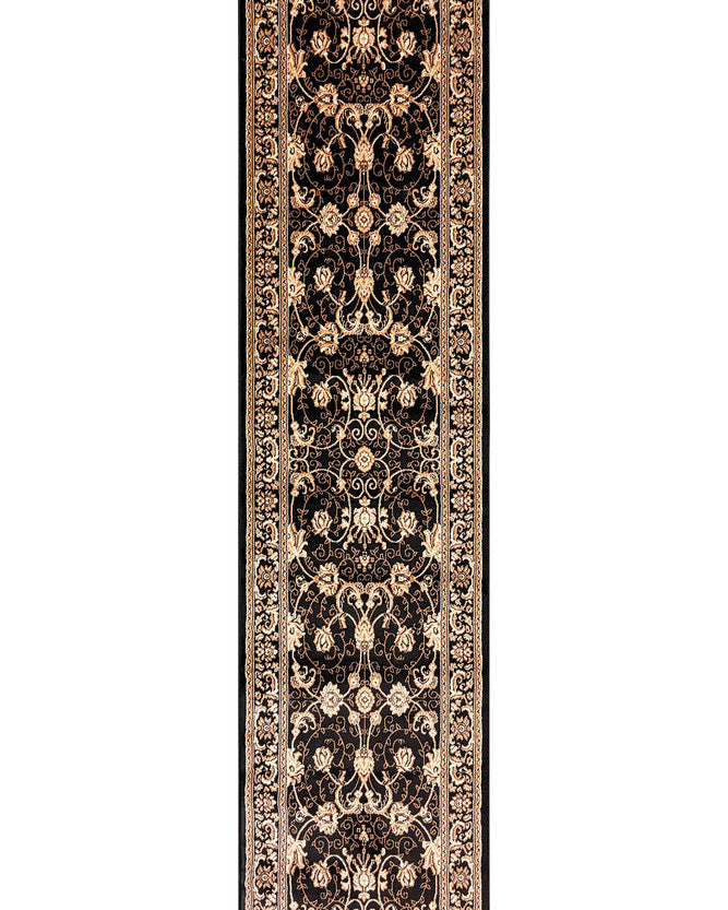 Riviera 84 Black - Black traditional rug from Vogue Rugs Australia