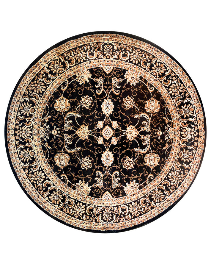 Riviera 84 Black - Black traditional rug from Vogue Rugs Australia