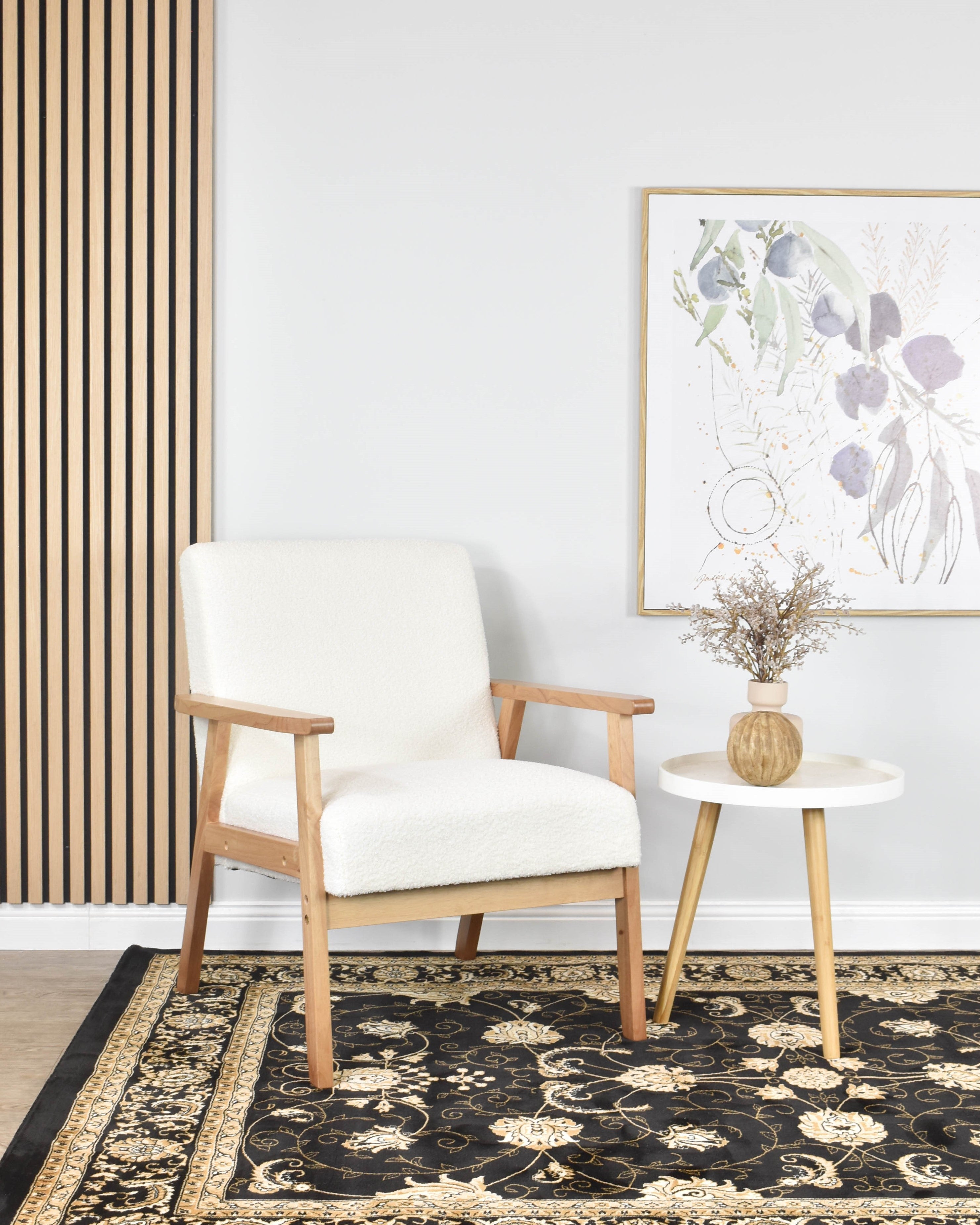 Riviera 84 Black - Black traditional rug from Vogue Rugs Australia