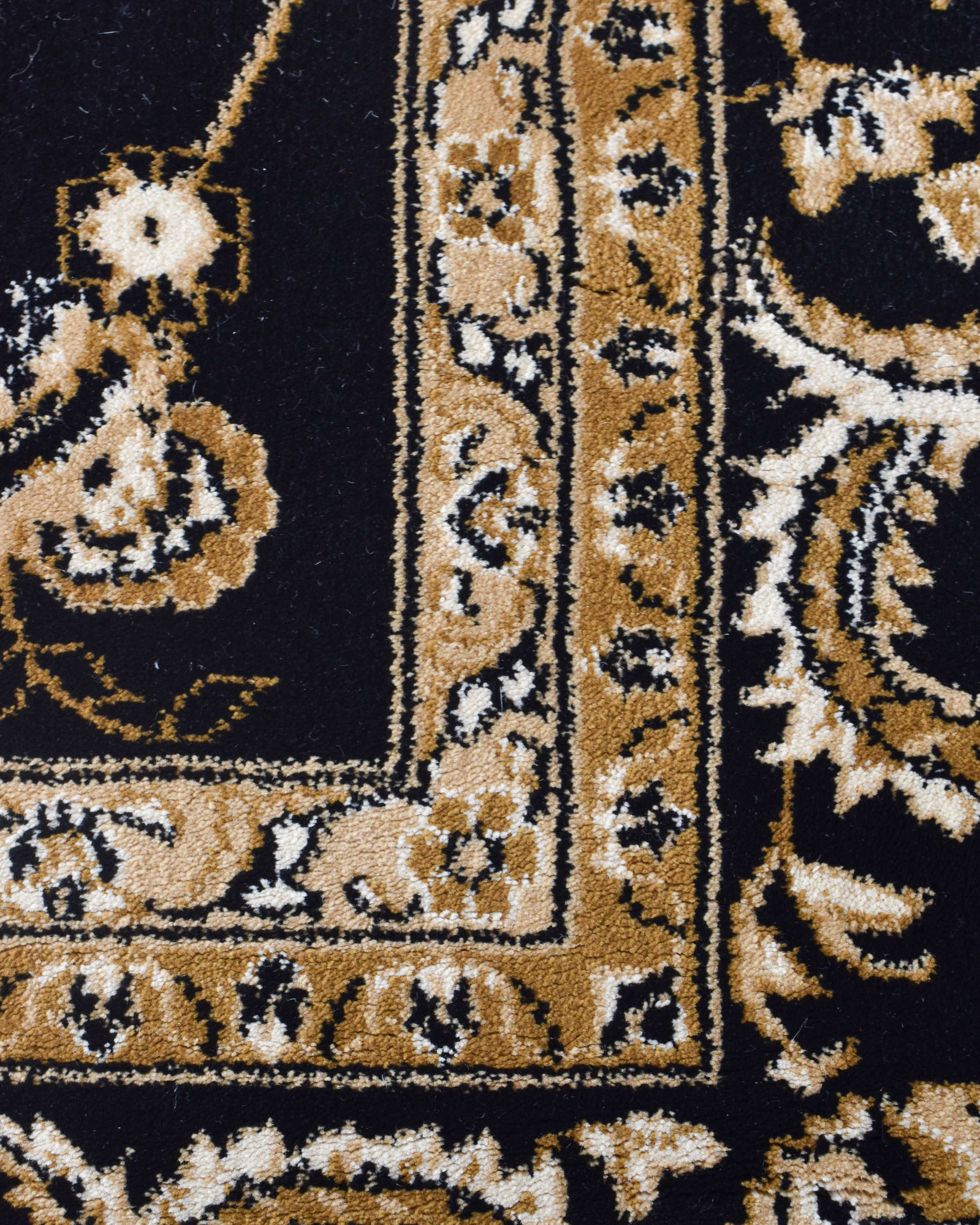 Riviera 84 Black - Black traditional rug from Vogue Rugs Australia