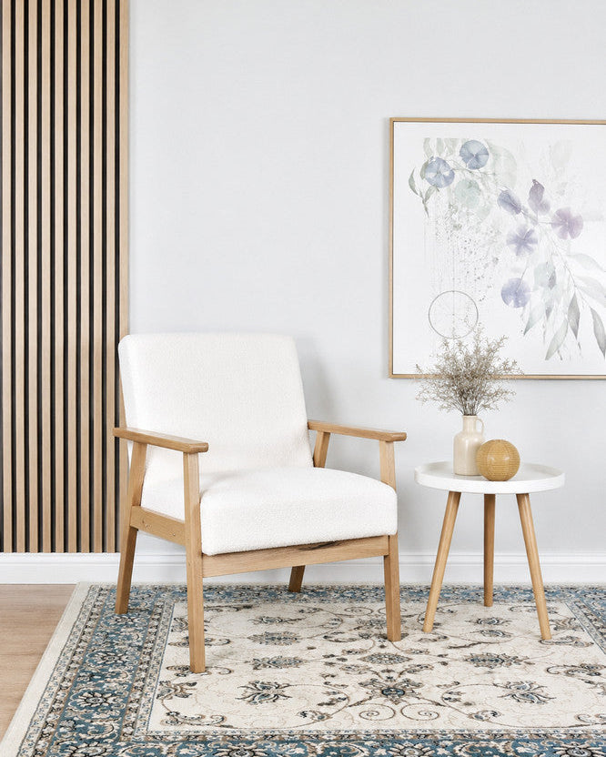 Riviera Traditional 84 Cream Blue - Blue traditional rug from Vogue Rugs Australia