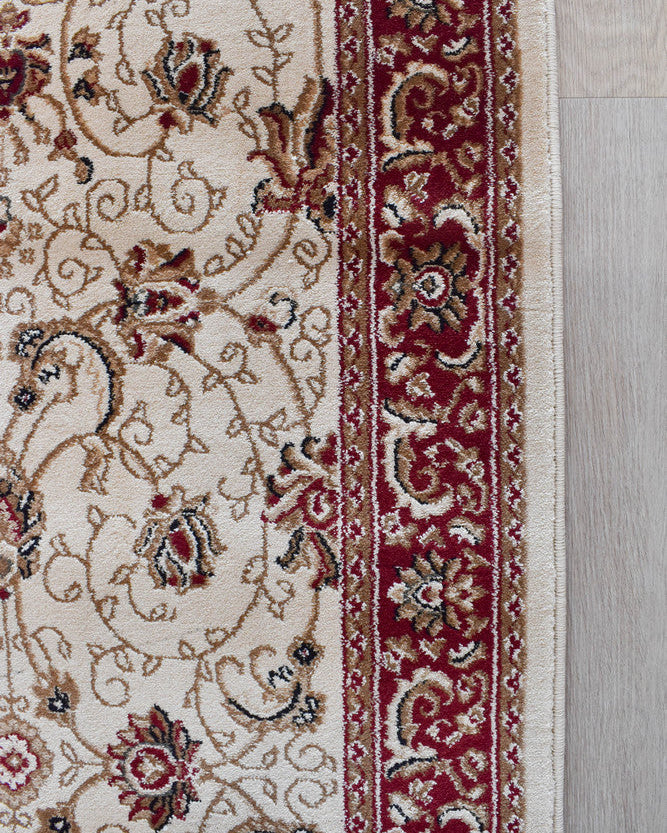 Riviera Traditional 84 Cream Runner - Cream traditional rug from Vogue Rugs Australia