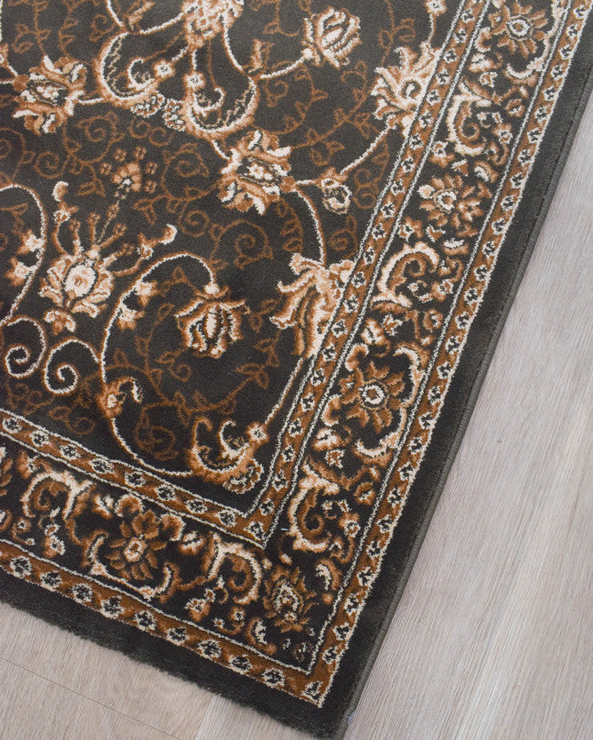 Riviera 84 Green - Cream traditional rug from Vogue Rugs Australia