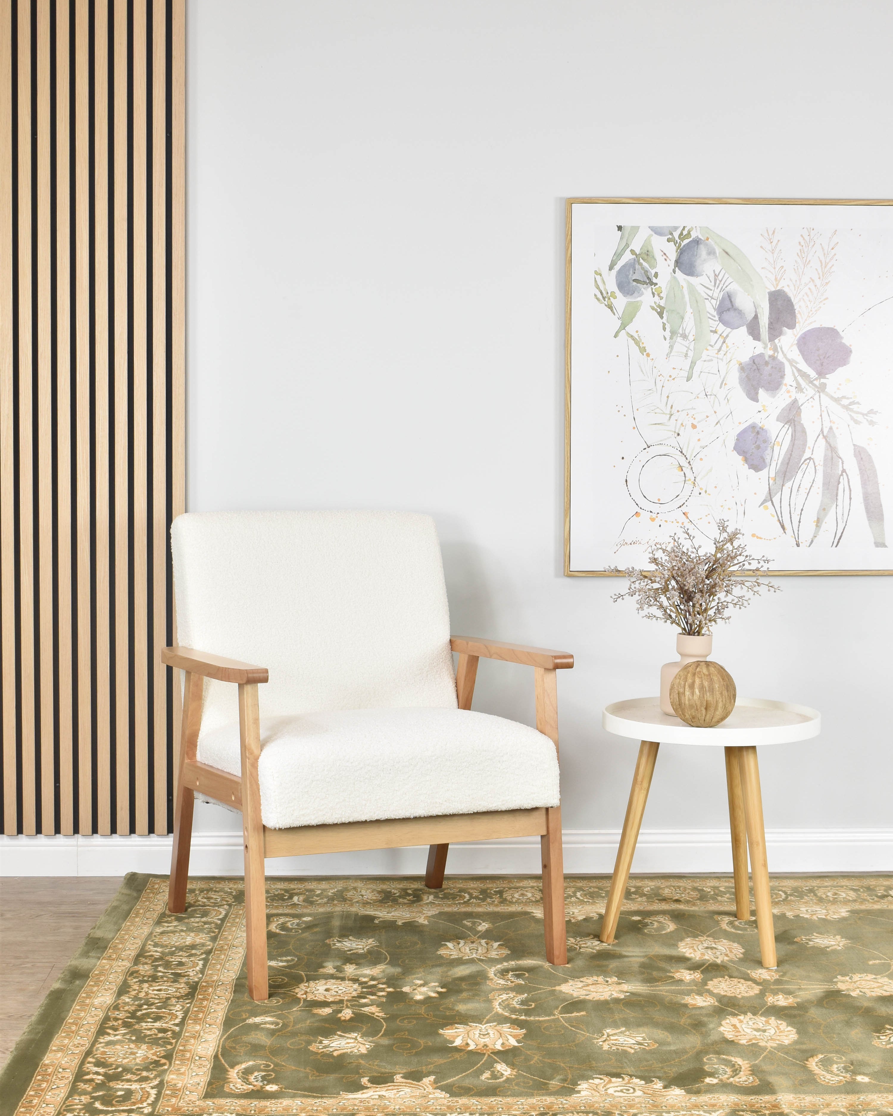 Riviera 84 Green - Cream traditional rug from Vogue Rugs Australia
