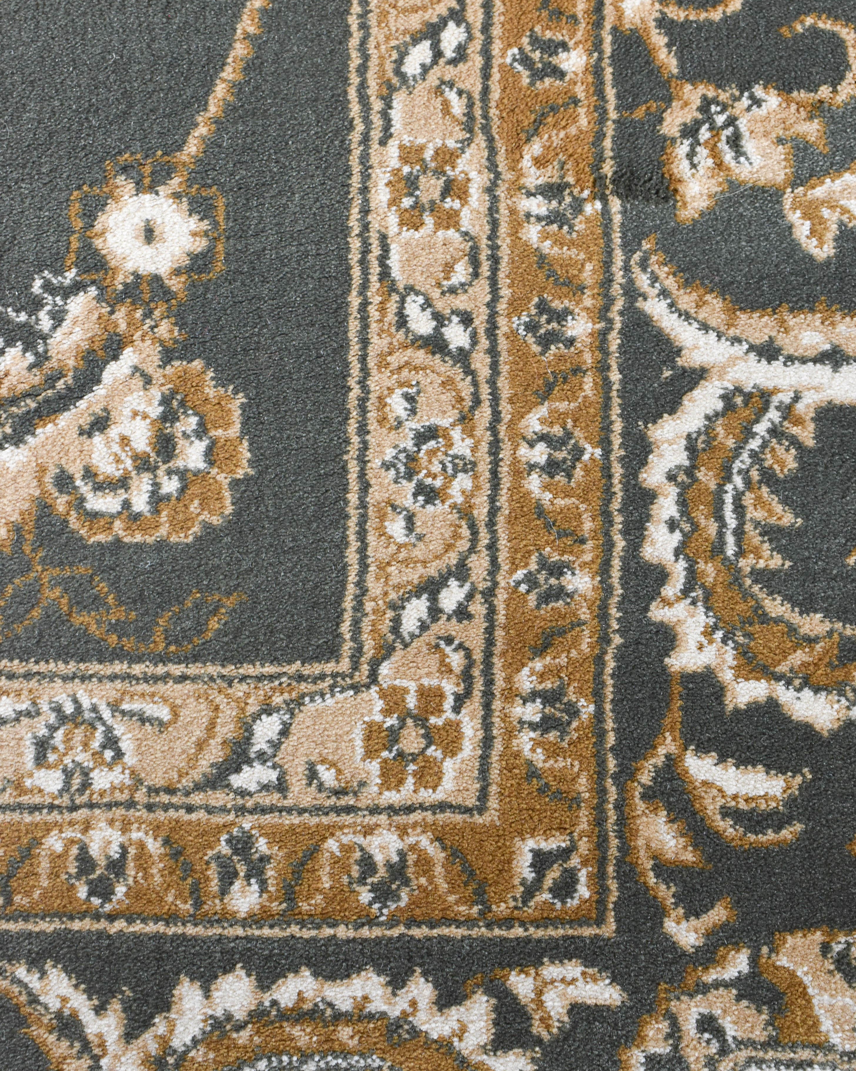 Riviera 84 Green - Cream traditional rug from Vogue Rugs Australia