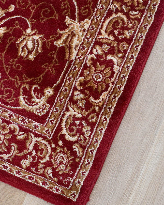 Riviera 84 Red - Red traditional rug from Vogue Rugs Australia