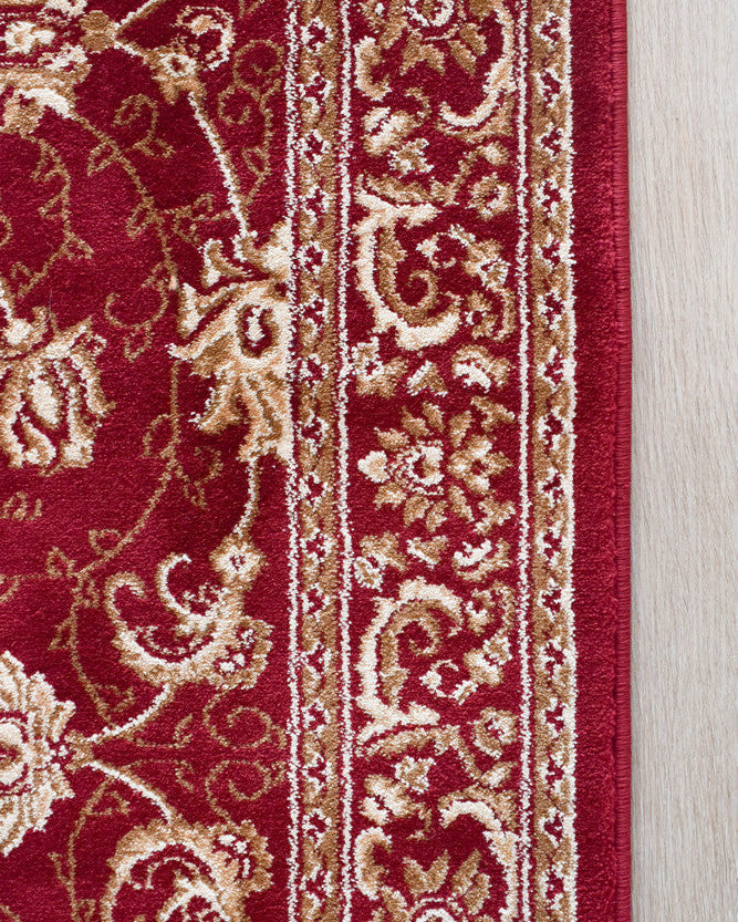 Riviera Traditional 84 Red Runner - Red traditional rug from Vogue Rugs Australia
