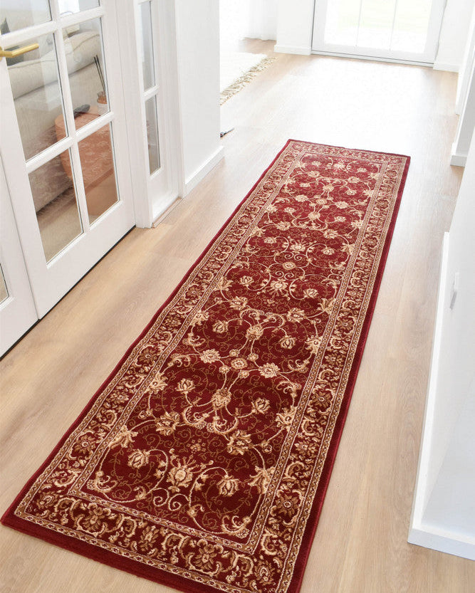 Riviera 84 Red - Red traditional rug from Vogue Rugs Australia