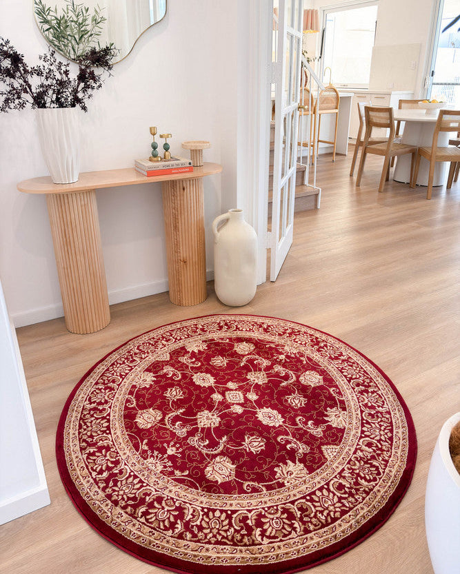 Riviera 84 Red - Red traditional rug from Vogue Rugs Australia