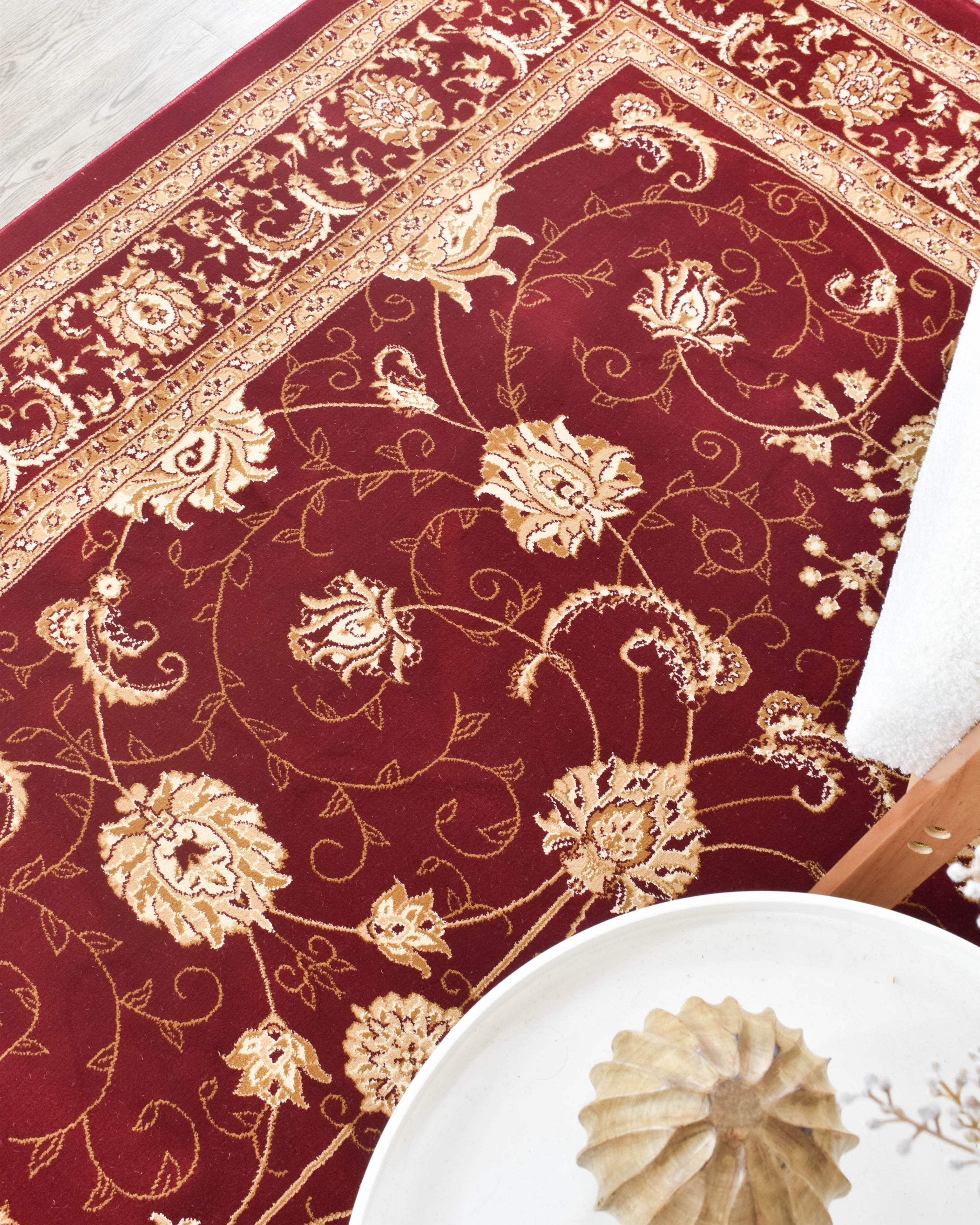 Riviera 84 Red - Red traditional rug from Vogue Rugs Australia