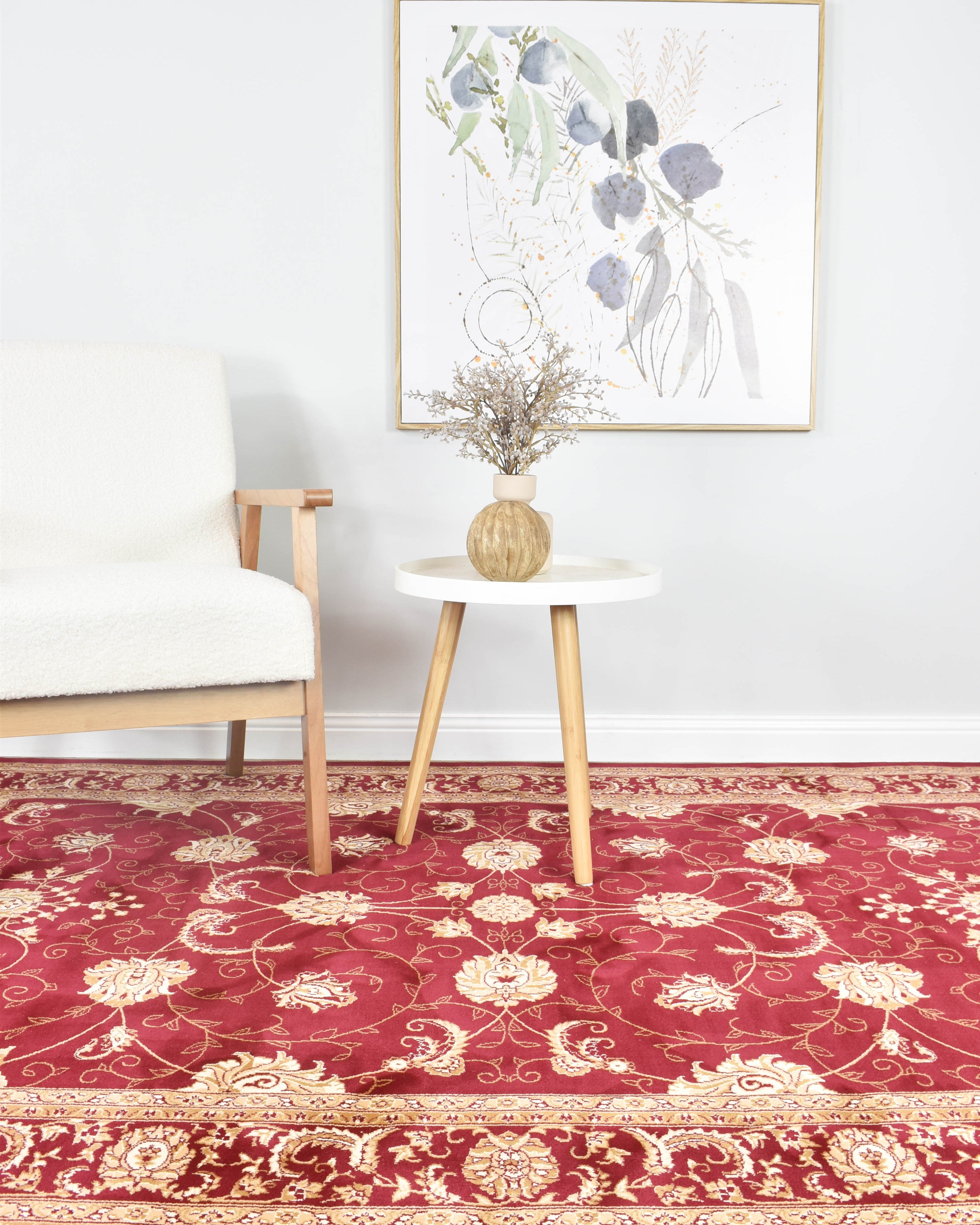 Riviera 84 Red - Red traditional rug from Vogue Rugs Australia