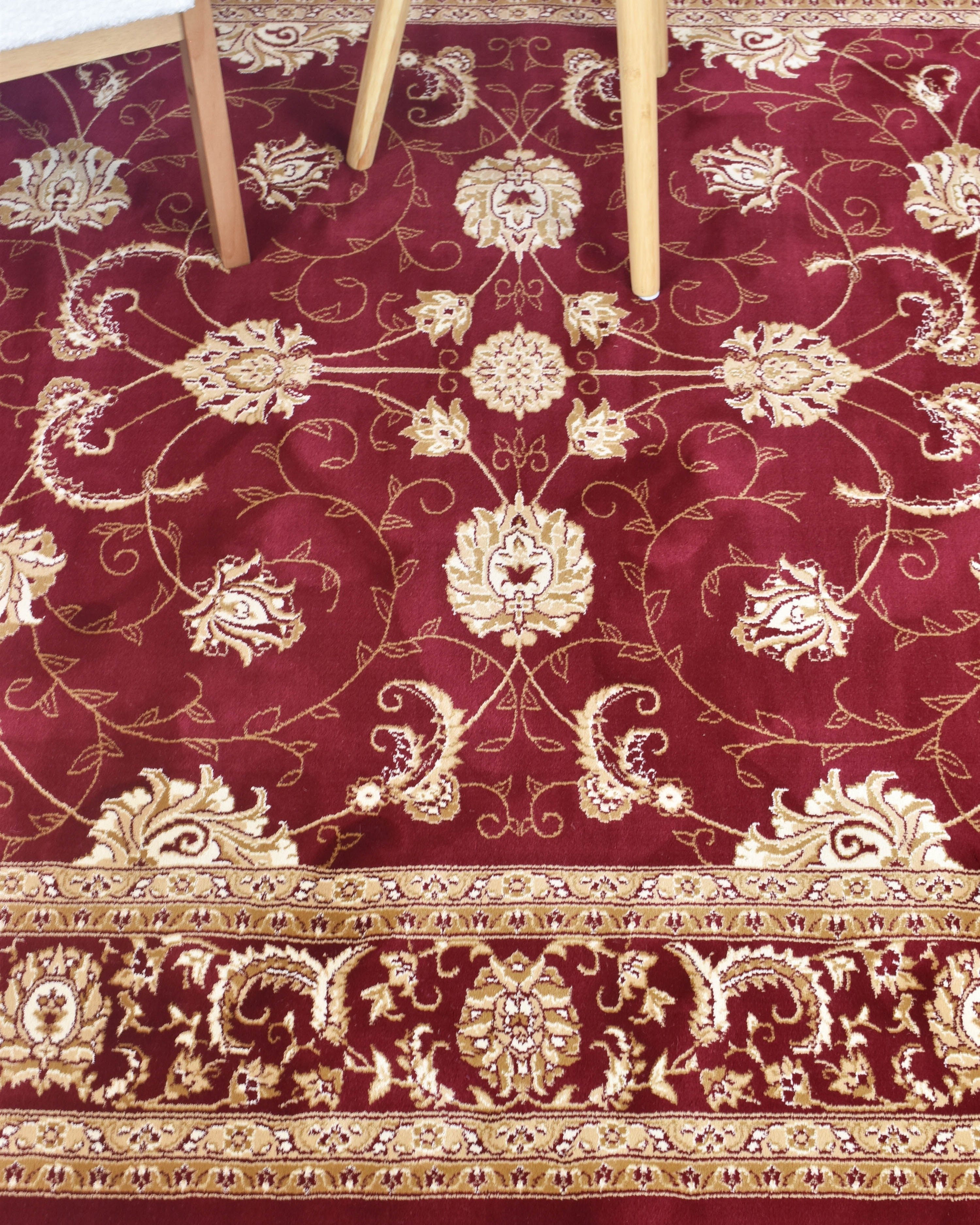 Riviera 84 Red - Red traditional rug from Vogue Rugs Australia