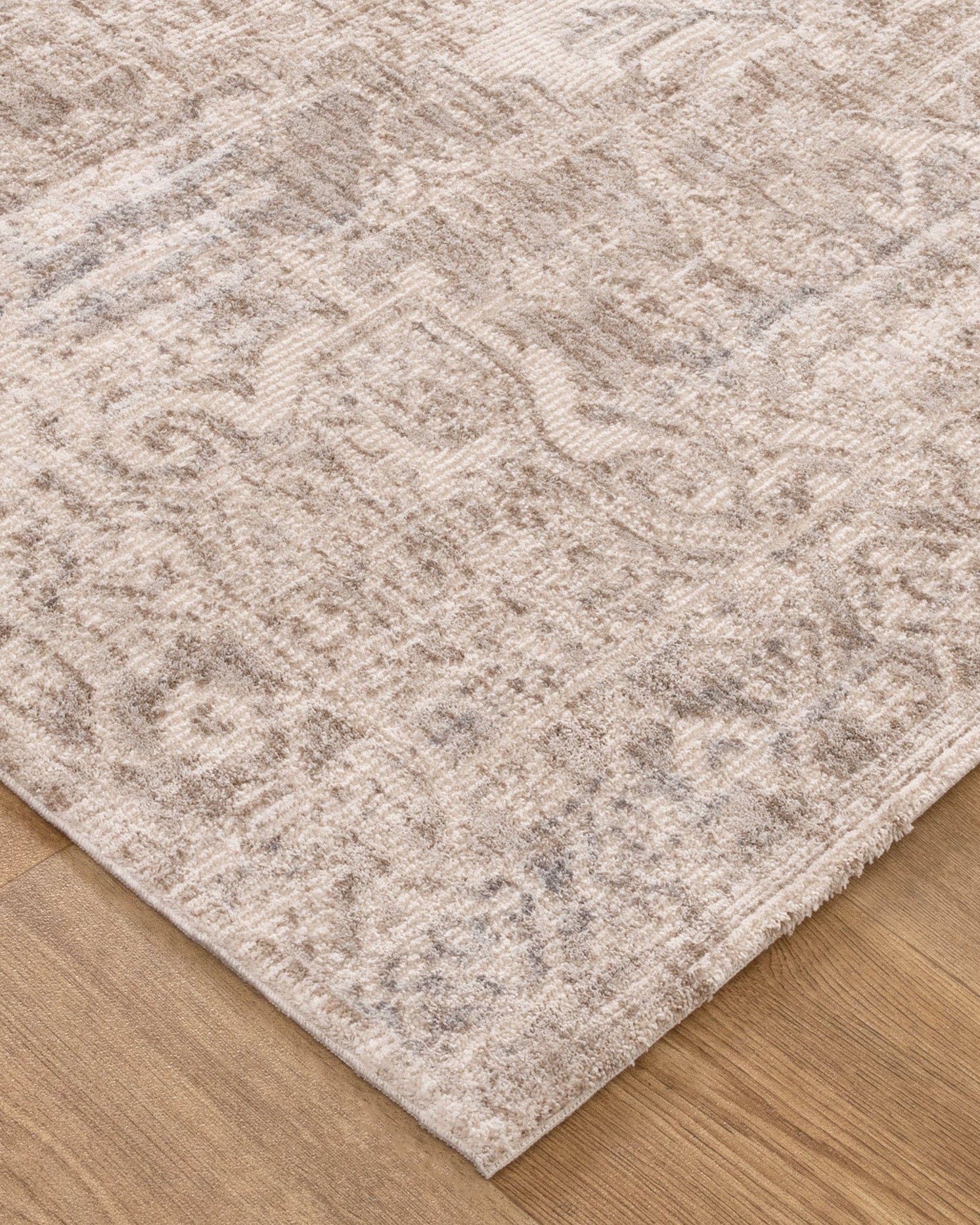 Solenne Beige & Blue Distressed Vintage Rug - S100 - Beige vintage rug from Vogue Rugs Australia