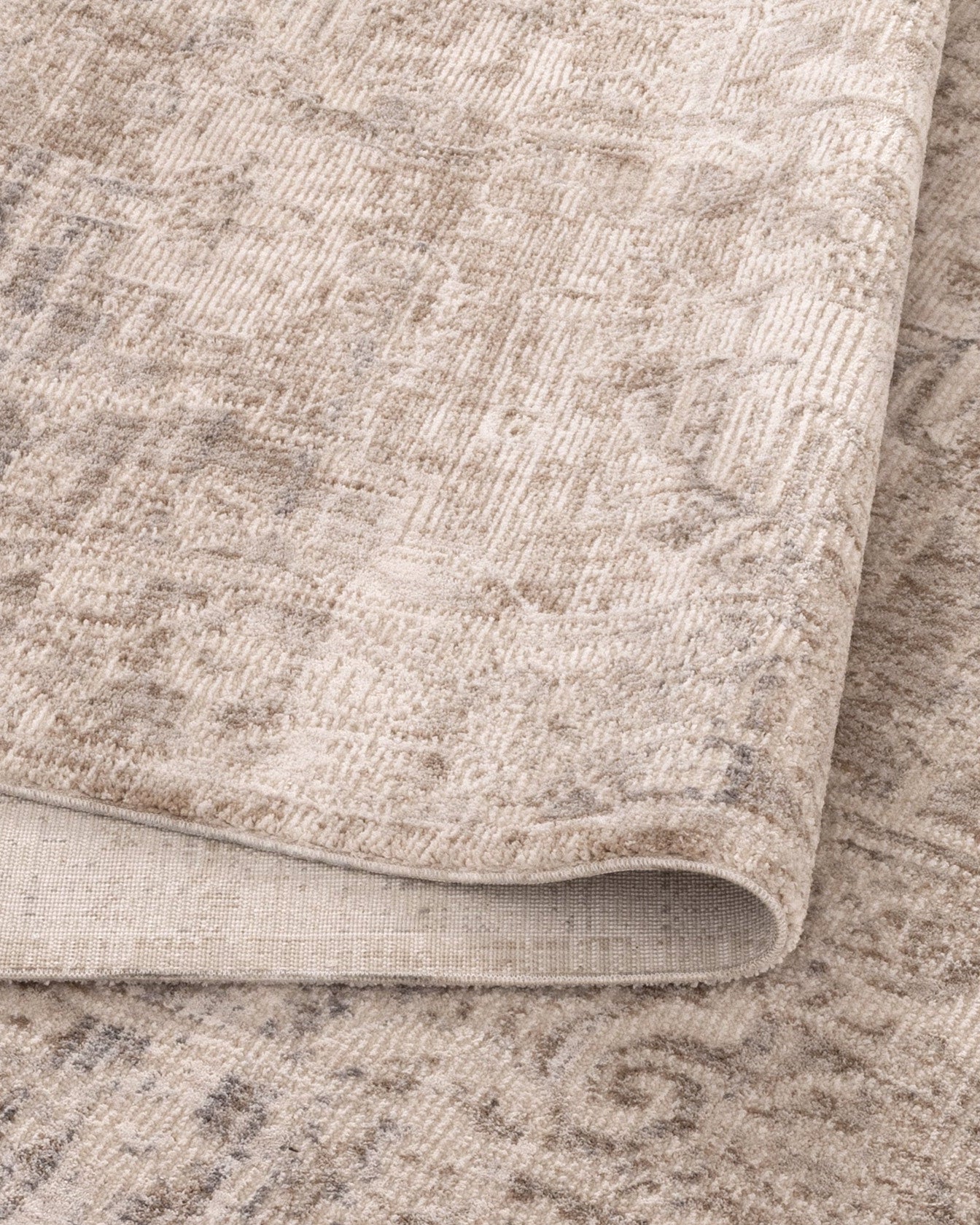 Solenne Beige & Blue Distressed Vintage Rug - S100 - Beige vintage rug from Vogue Rugs Australia