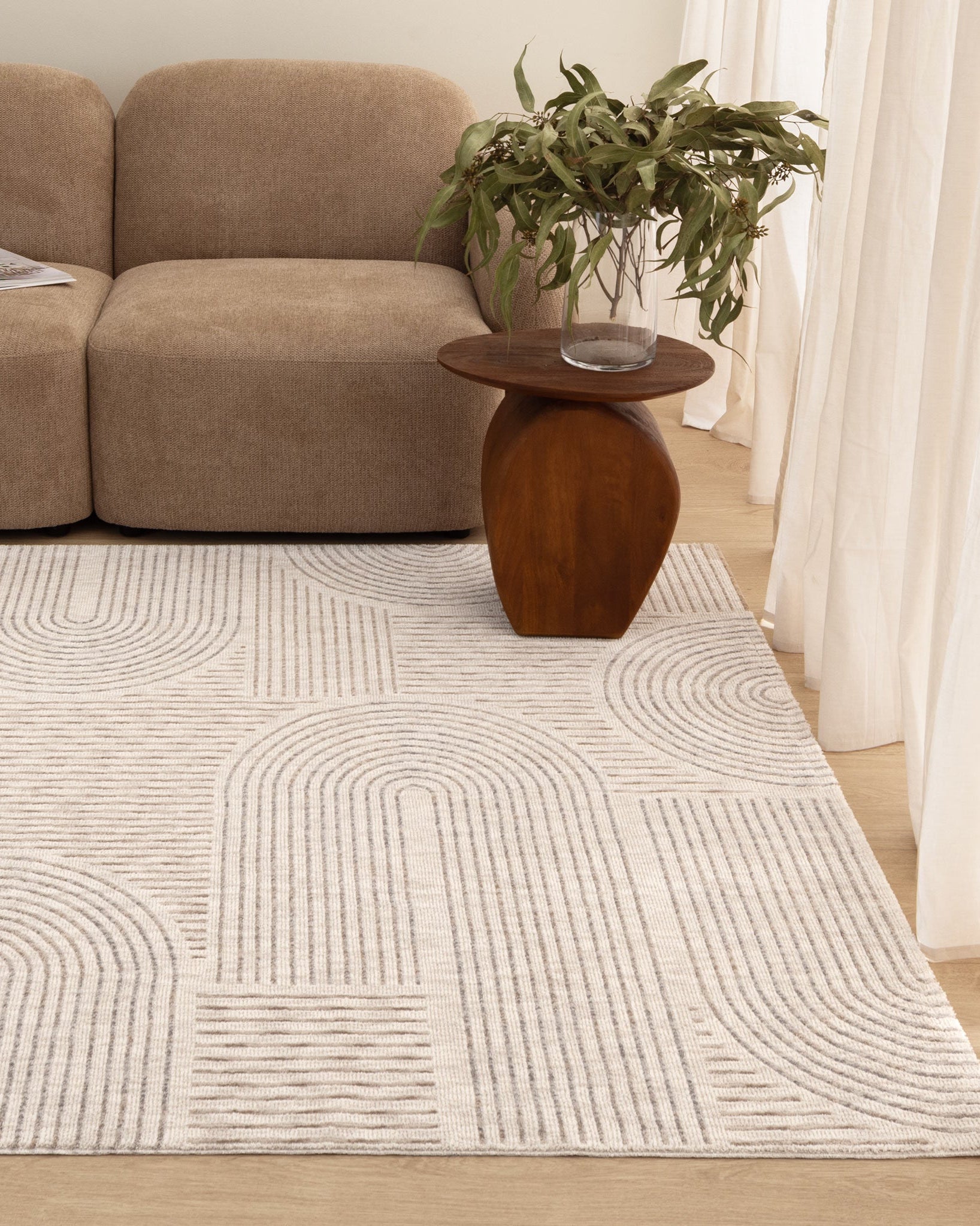 Solenne Neutral Arches Rug - S902 - area rug rug from Vogue Rugs Australia