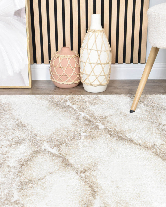 Sofia Emberwood Runner - Beige modern rug from Vogue Rugs Australia