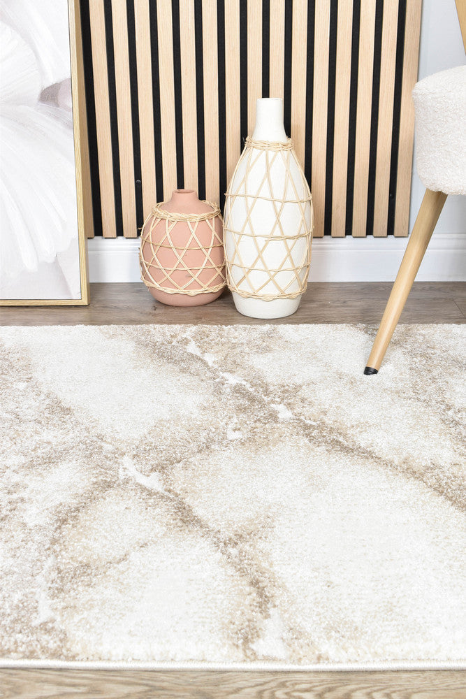 Sofia Emberwood Runner - Beige modern rug from Vogue Rugs Australia