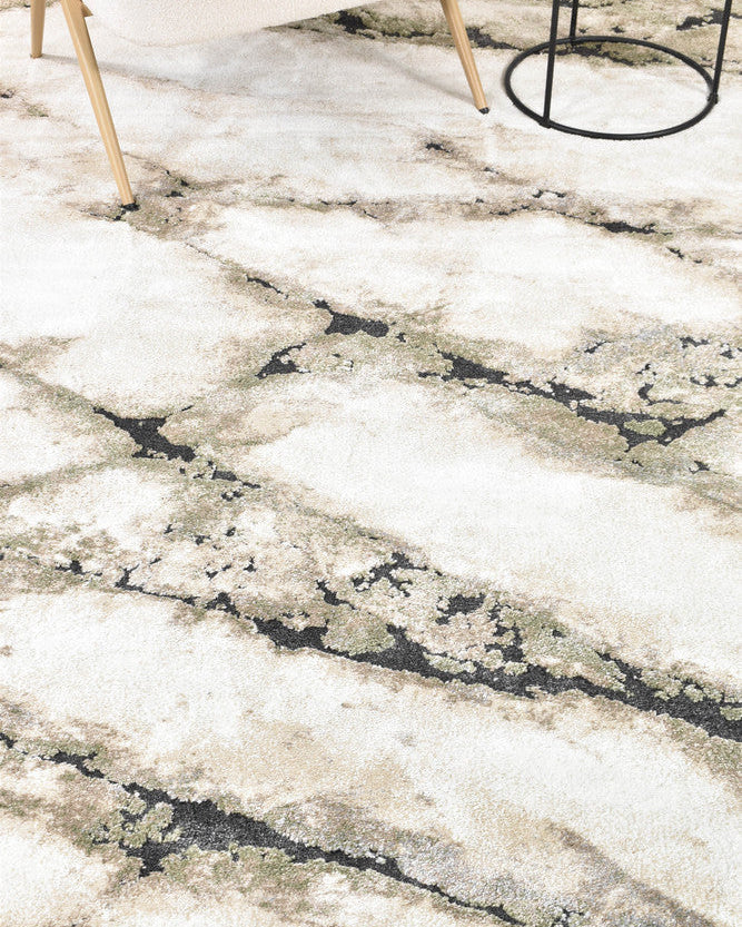 Sofia Sagefrost - Black modern rug from Vogue Rugs Australia