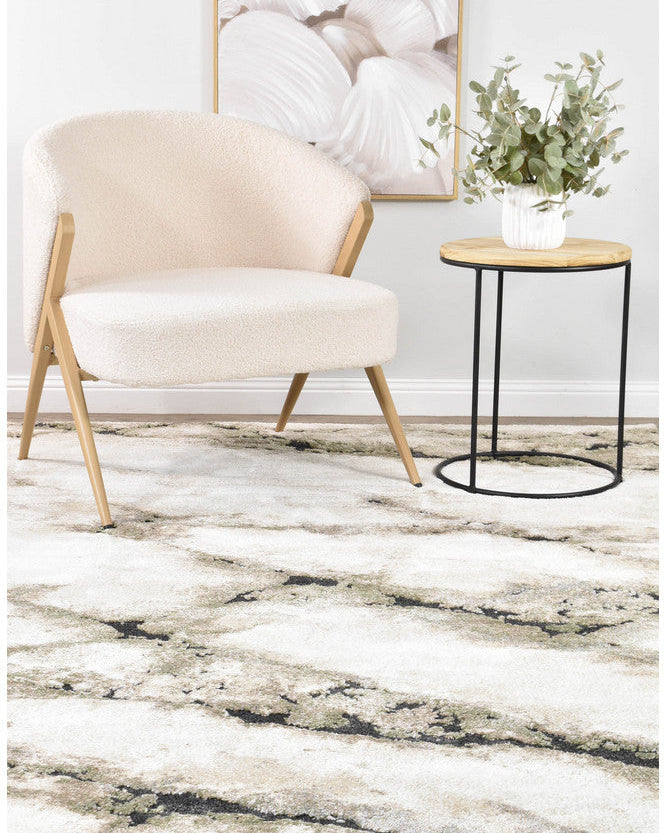 Sofia Sagefrost - Black modern rug from Vogue Rugs Australia