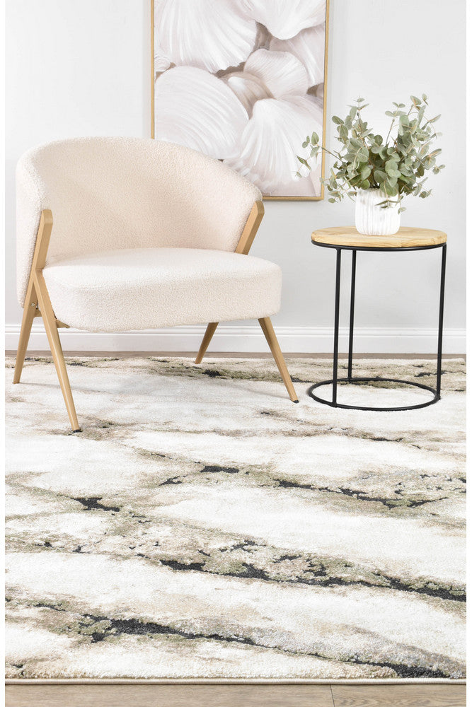 Sofia Sagefrost - Black modern rug from Vogue Rugs Australia