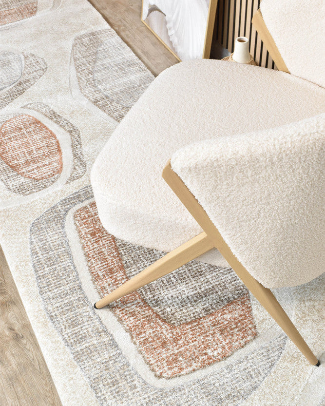 Sofia Urban Drift Runner - Beige modern rug from Vogue Rugs Australia