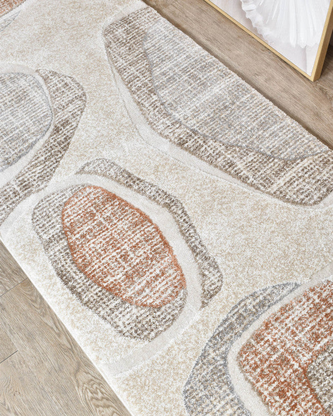 Sofia Urban Drift Runner - Beige modern rug from Vogue Rugs Australia