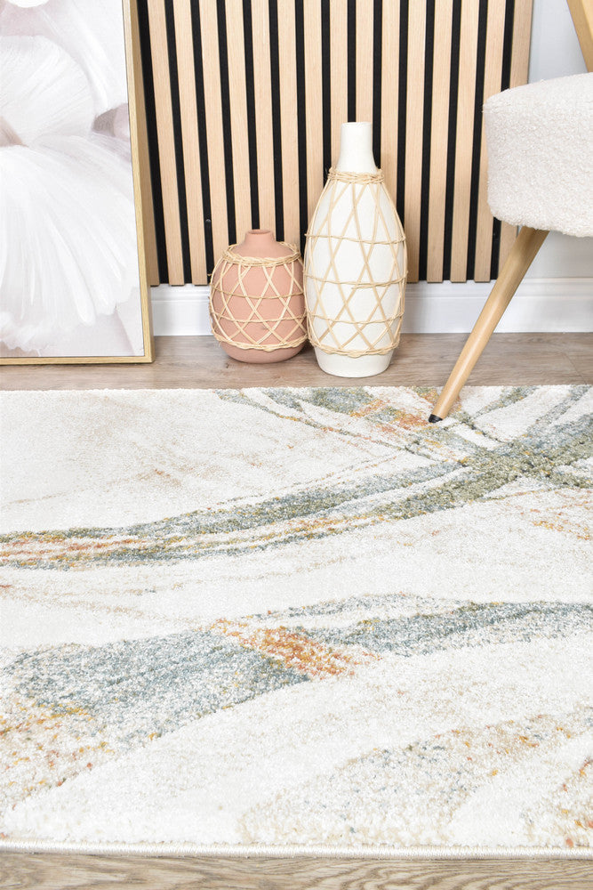 Sofia Emerald Runner - Cream modern rug from Vogue Rugs Australia