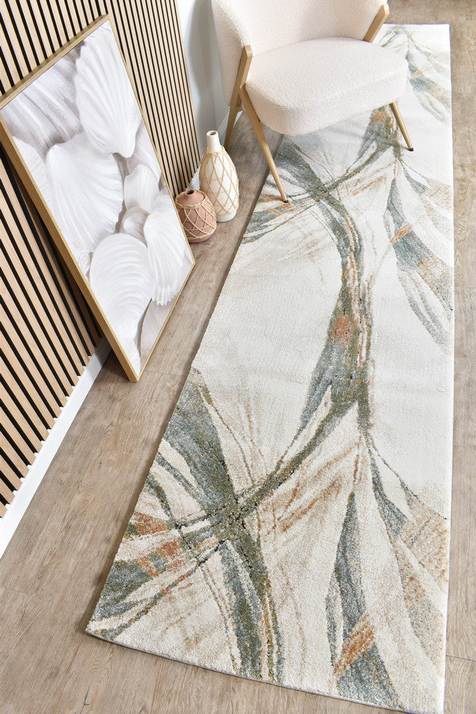 Sofia Emerald Runner - Cream modern rug from Vogue Rugs Australia