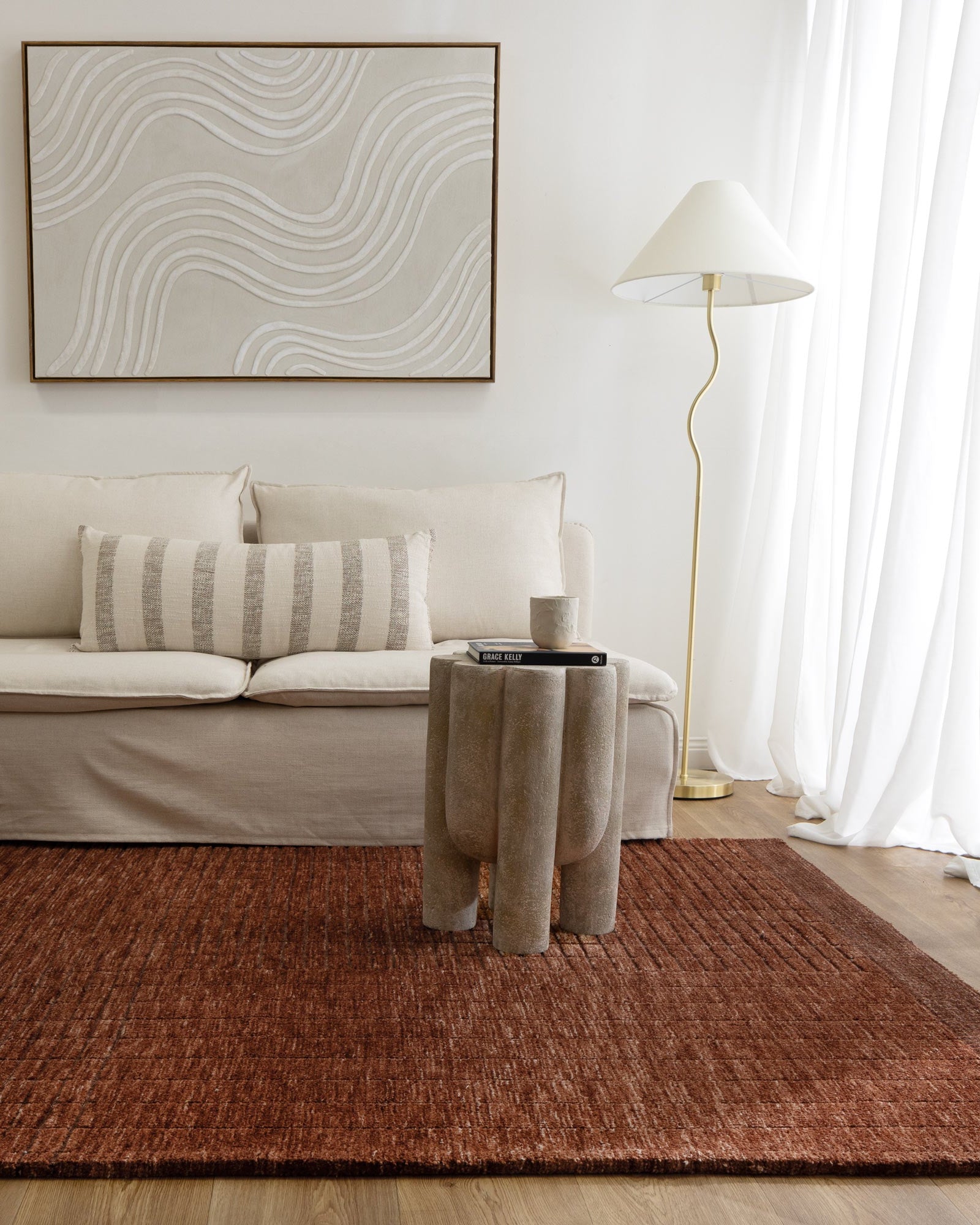 Canyon Terracotta Carved Rug - CANYON01 - Terracotta area rug rug from Vogue Rugs Australia