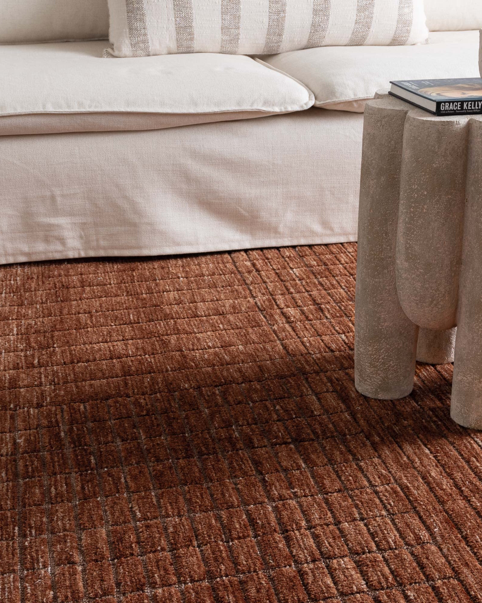 Canyon Terracotta Carved Rug - CANYON01 - Terracotta area rug rug from Vogue Rugs Australia