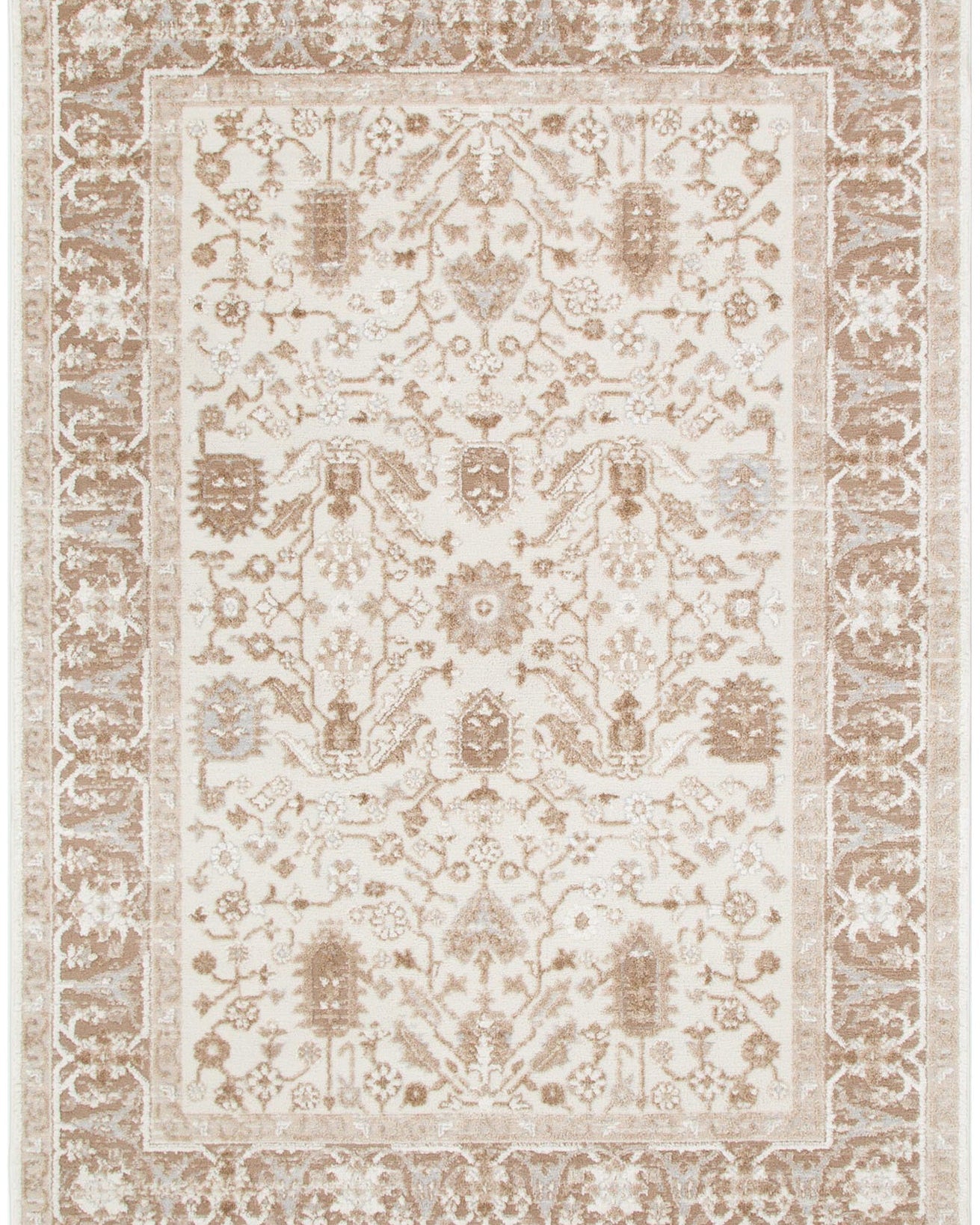 Sierra Oriental Border Beige Rug - Beige area rug rug from Vogue Rugs Australia