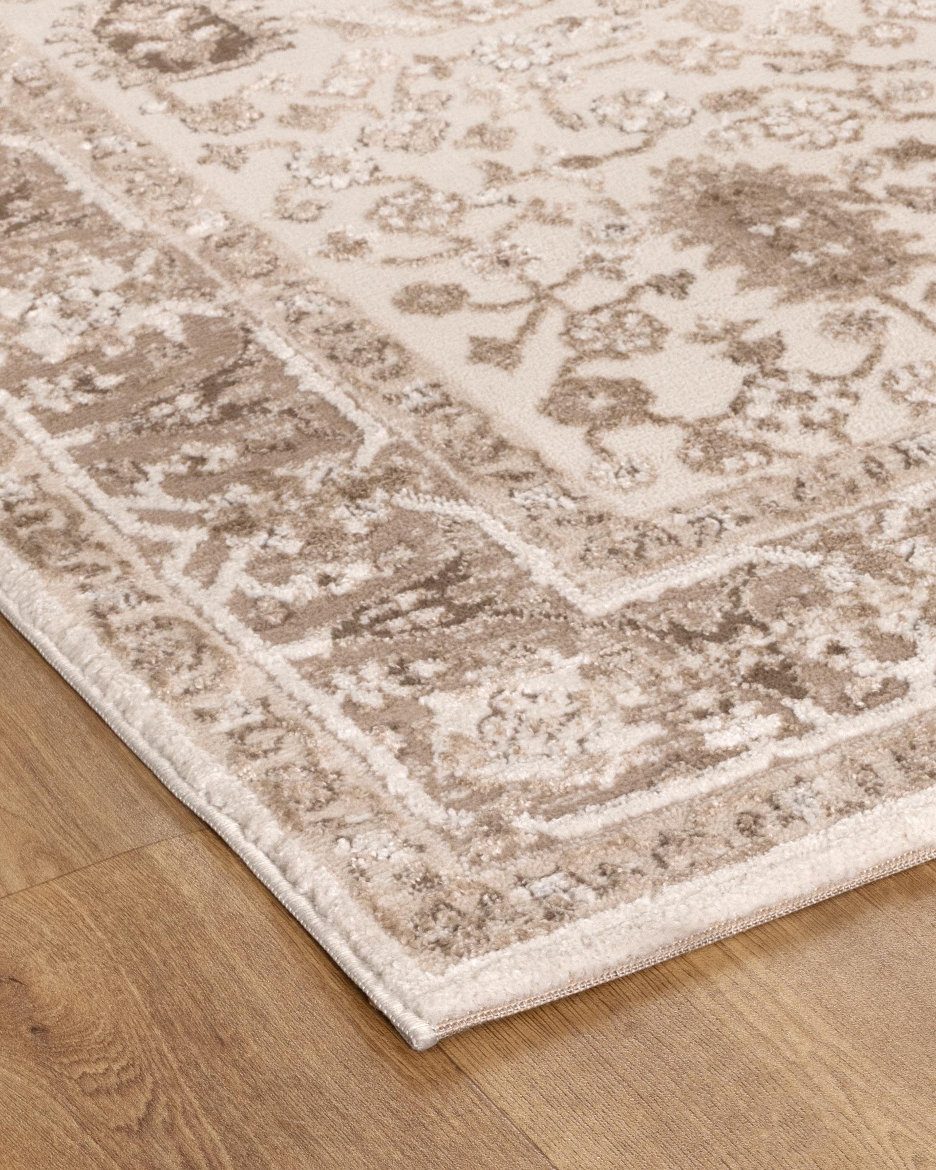 Sierra Oriental Border Brown Rug - Brown area rug rug from Vogue Rugs Australia
