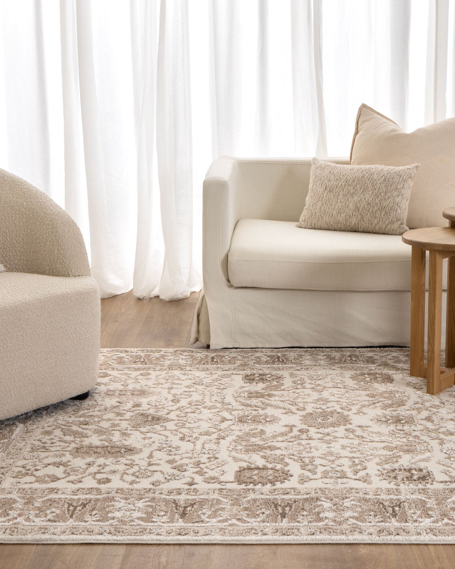 Sierra Oriental Border Brown Rug - Brown area rug rug from Vogue Rugs Australia