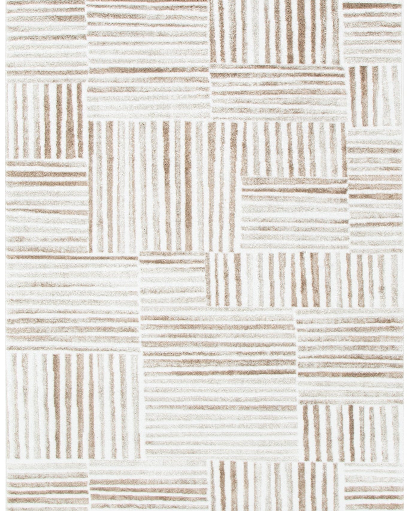 Wellington Geometric Lines Brown Rug - W001 - Brown area rug rug from Vogue Rugs Australia
