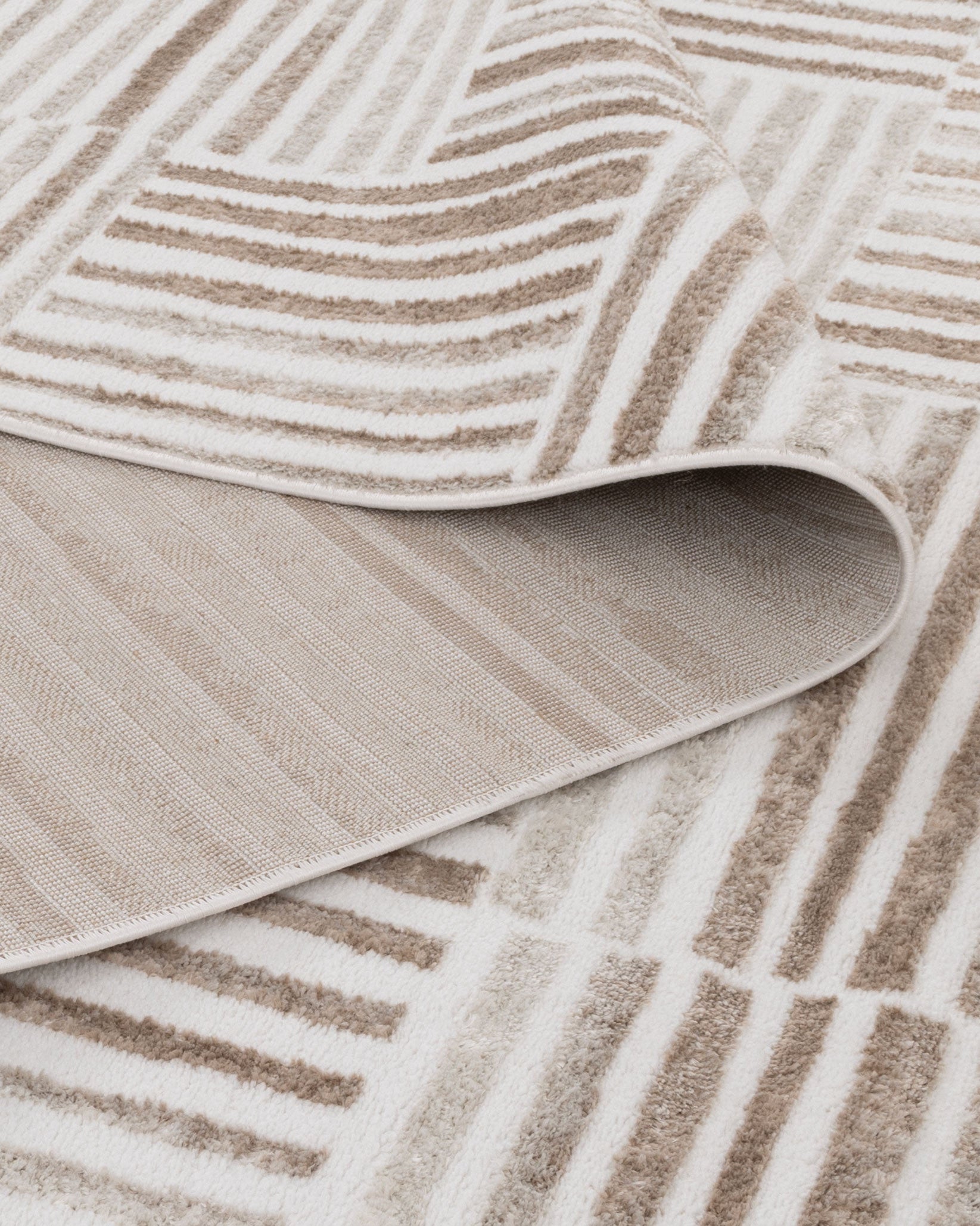 Wellington Geometric Lines Brown Rug - W001 - Brown area rug rug from Vogue Rugs Australia