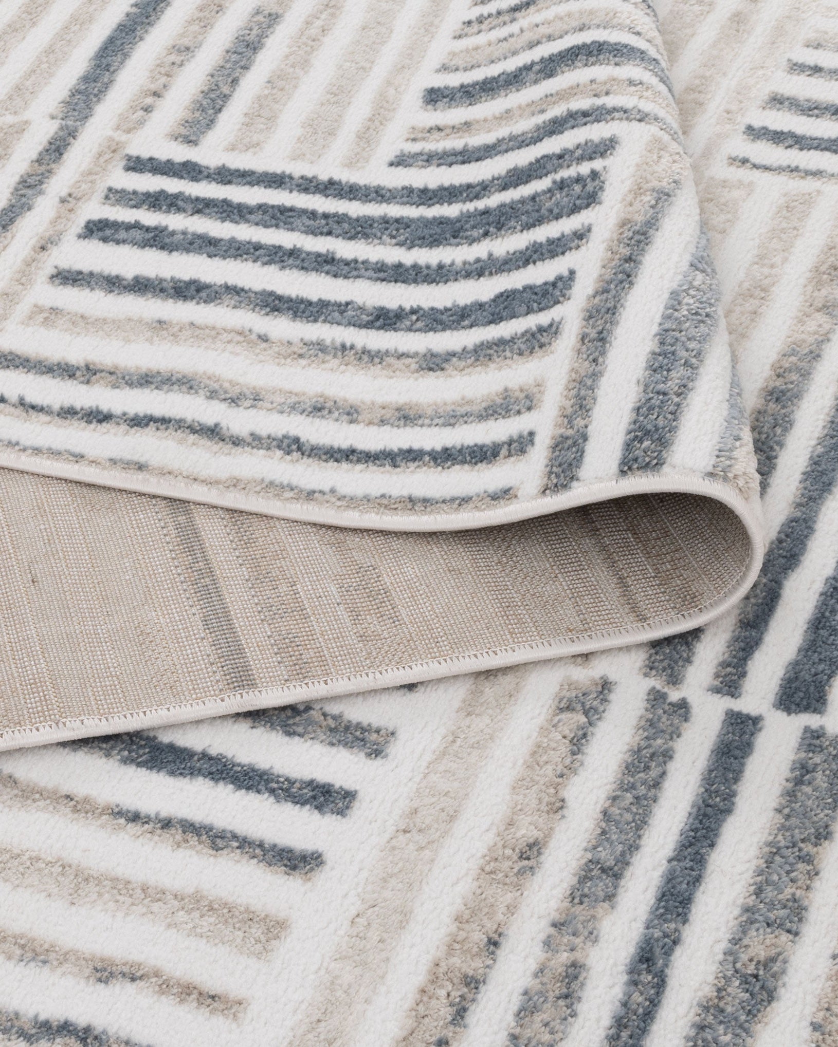 Wellington Geometric Lines Blue Rug - W002 - Blue area rug rug from Vogue Rugs Australia