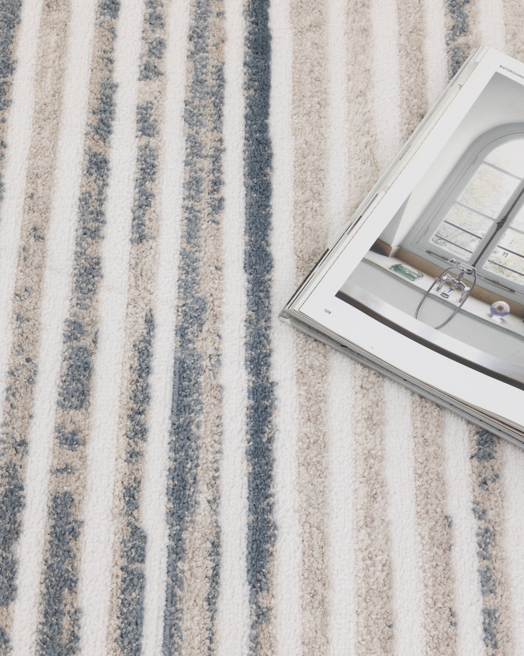 Wellington Geometric Lines Blue Rug - W002 - Blue area rug rug from Vogue Rugs Australia